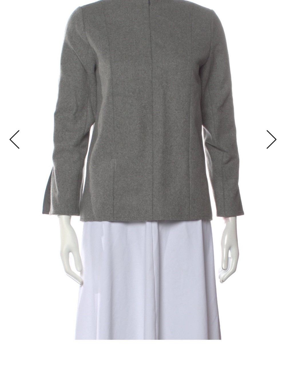 ACNE Grey Minimal Wool Blend Jacket